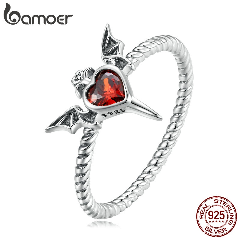 Anel Bamoer 925 Prata Asas Escuras Trançado Moda Joalheria Para Mulheres Homens em Oferta na Shopee