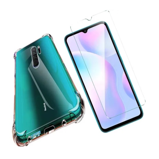 Kit Capa Anti-Impacto + Pelicula 3D/9D   P/ Redmi 9/ RM 9 em Oferta na Shopee