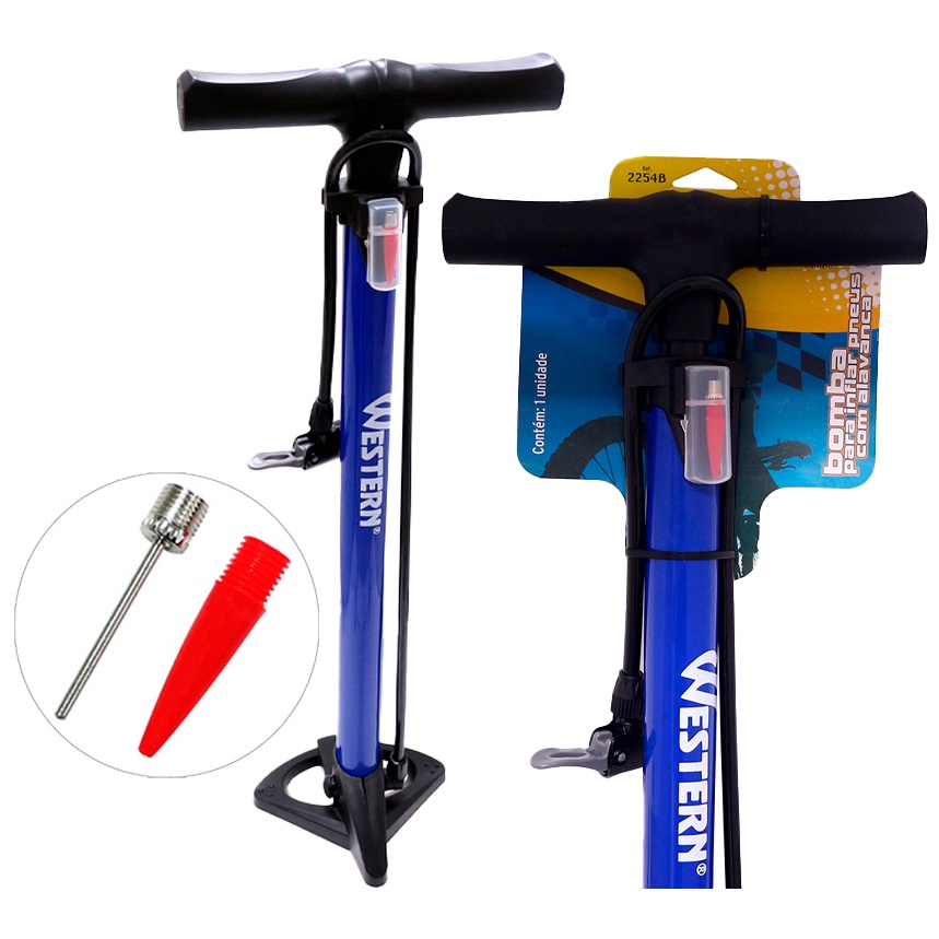 Bomba De Ar Manual Pneus Carro Moto Bicicleta Com 2 Bicos - Home & Living