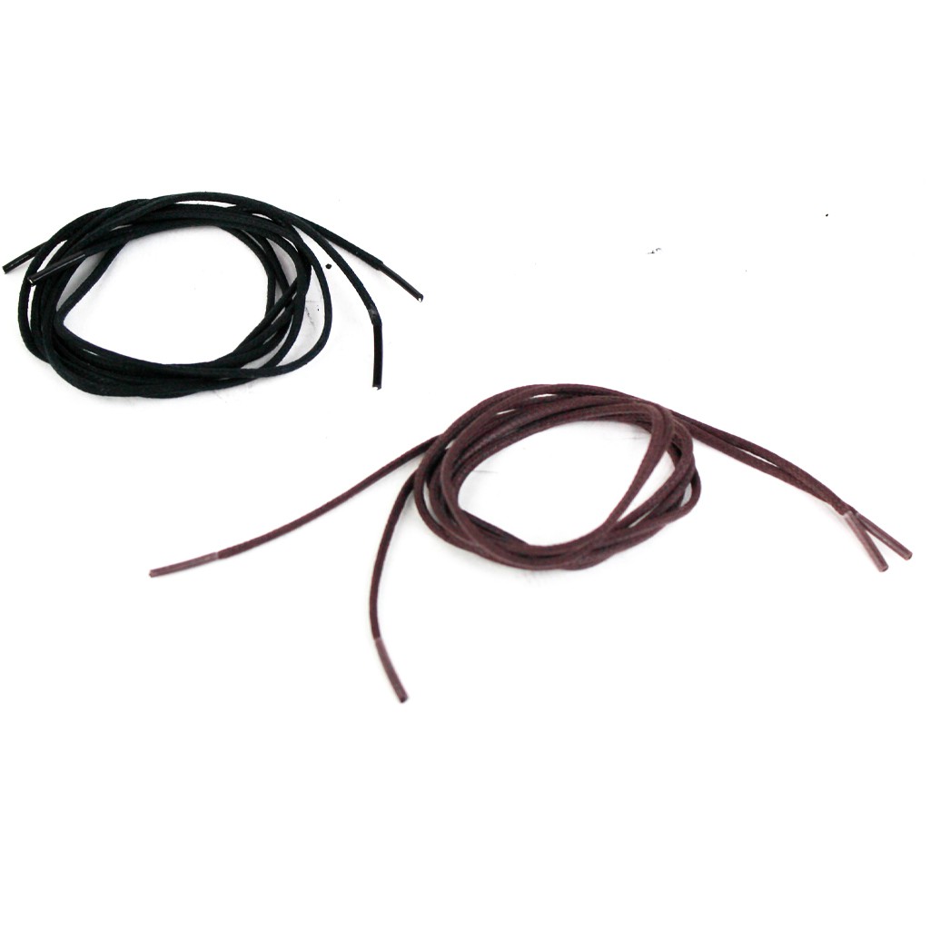 Cadarço sapato social encerado 2 pares Preto Marrom 0,70