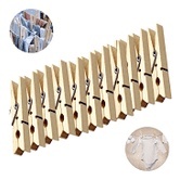 Kit 5 Pregadores De Roupas Em Madeira Com 12 em Oferta na Shopee