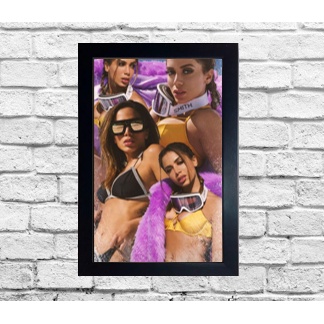 Quadro A4 decorativo Anitta  moldurado 24x33 cm Cod.542 – A4