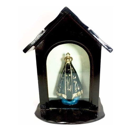 Oratório Capela Madeira Com Imagem Nossa Senhora Aparecida