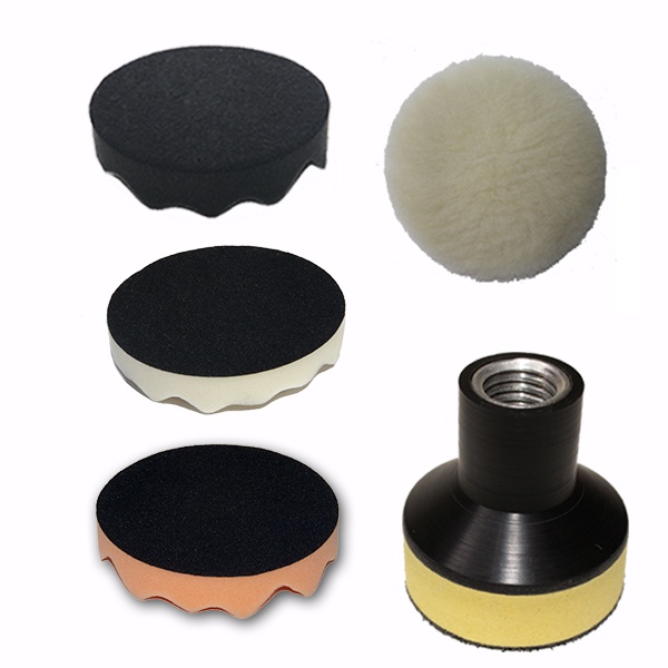 Kit 3 Boinas de Polimento 2” + Suporte M14 (5,08 cm) – Corte, Refino e Lustro Automotivo
