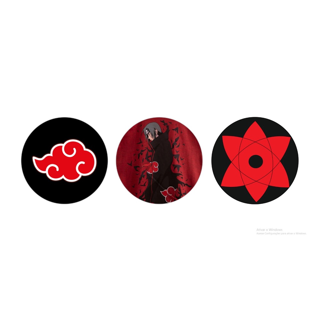 AKATSUKI ITACHI NARUTO 70 Etiquetas Adesivas Rótulos 4x4cm AKATSUKI ITACHI
