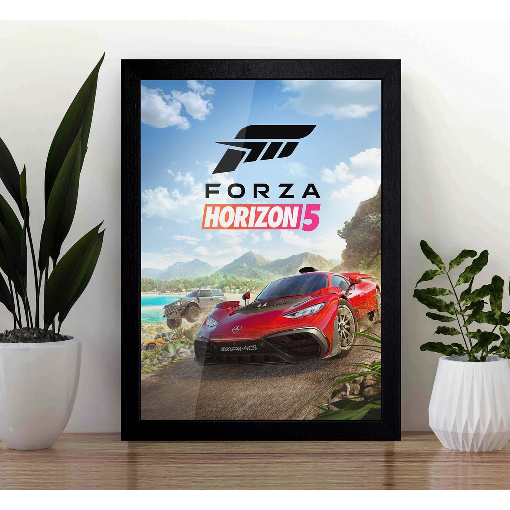 Quadro Forza Horizon 5 A3 - com Acrílico na frente (Tamanho 45.5 X 33 Cm) Poster Gamer Decorativo