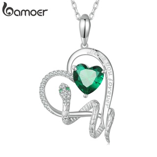 Bamoer Colar De Cobra Verde Zircon Moda Jóias Presentes Para Mulheres