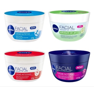 Nivea Creme Facial Noturno Ou Antissinais 5 Em 1 - 100gr.