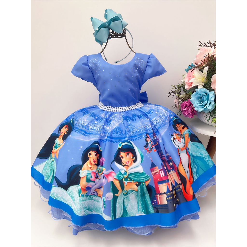 Vestido Infantil Princesa Jasmine Luxo FestA | Shopee Brasil