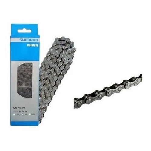 CORRENTE SHIMANO HG40 6V 7V 8V 116 ELOS ORIGINAL COM PINO