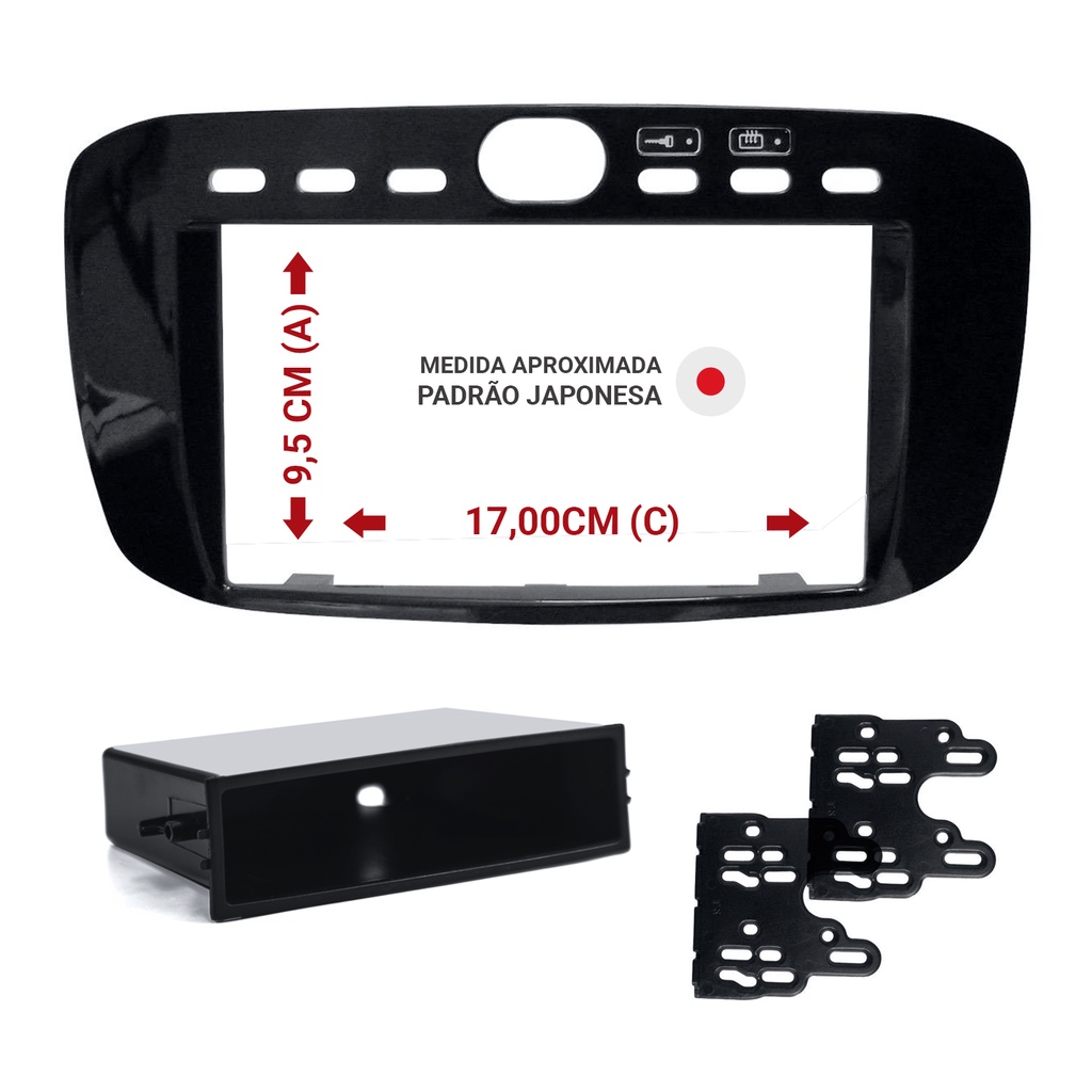 Moldura Expex 2 Din Punto 13-17 Linea 15-16 Bkp Epx 397 em Oferta na Shopee