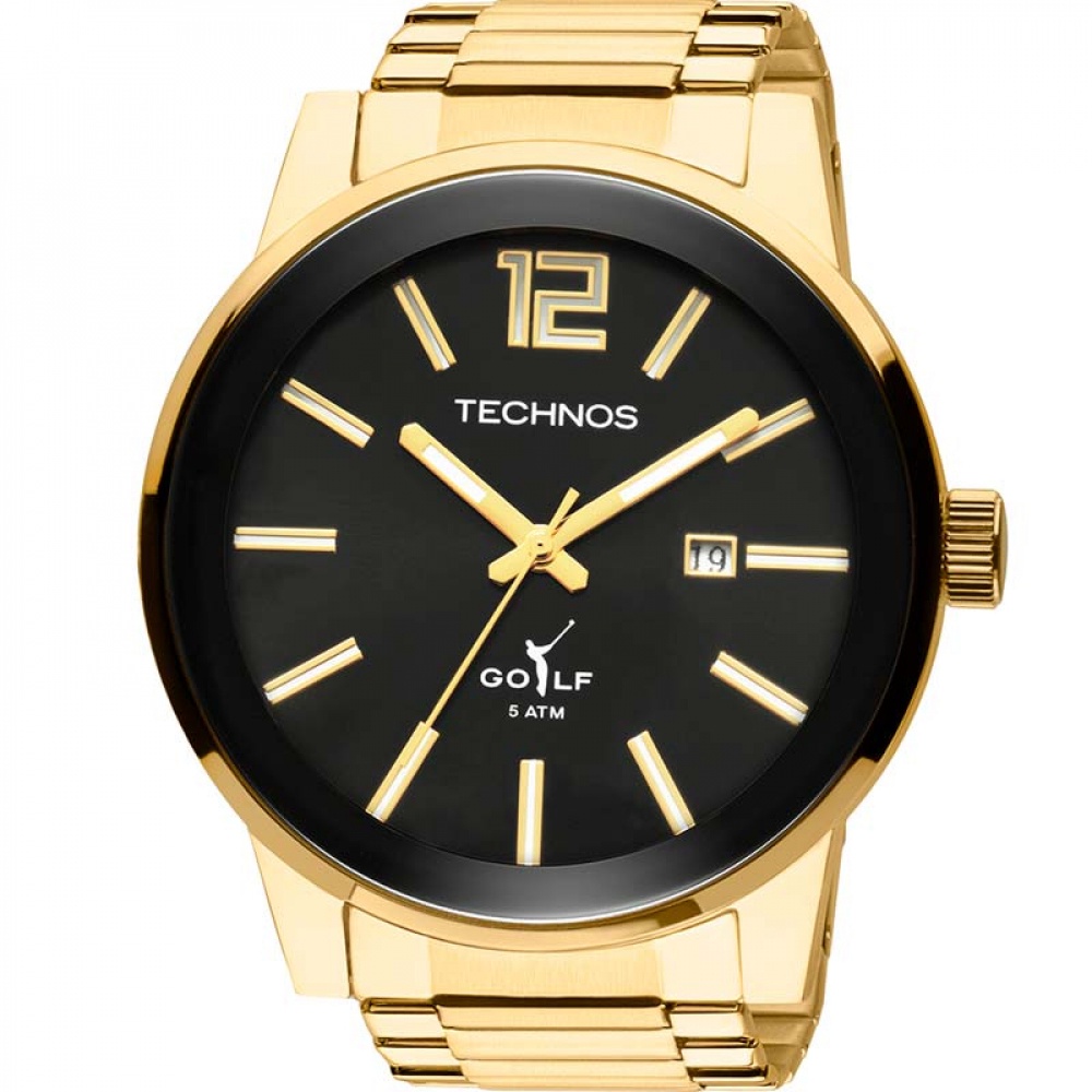 Relogio Technos Masculino Golf 2115tt/4p Dourado Classic