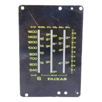 Dial Radio Motoradio 6 Faixas Em Aluminio