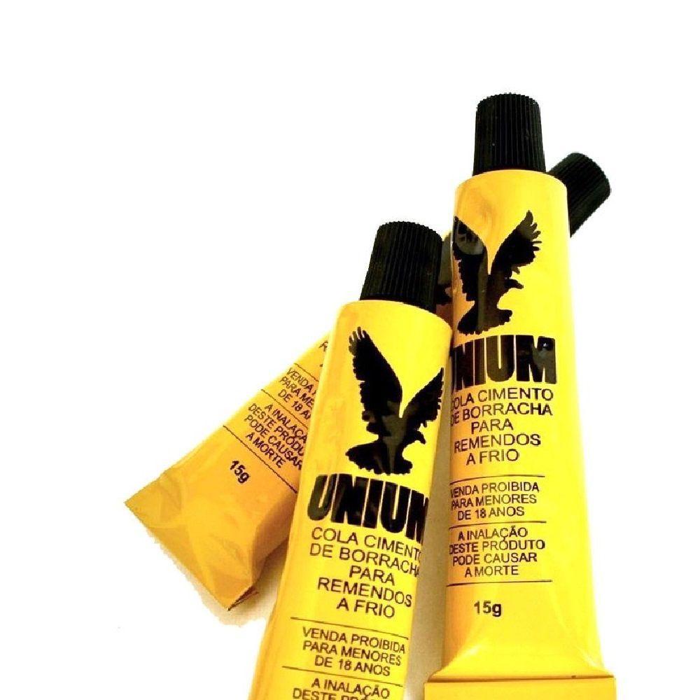 Kit Jogo 2un Cola Cimento Remendo A Frio Unium Pneu Câmara Bike 15gr