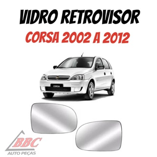Vidro espelho refil lente retrovisor Corsa 2002 ate 2012 em Oferta na Shopee