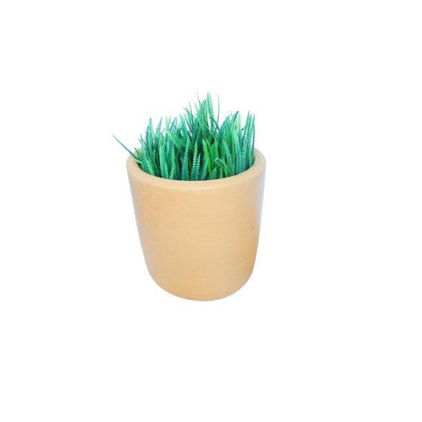 Vaso Trio 3pçs Barro Formato Copo Slim Porta Vela