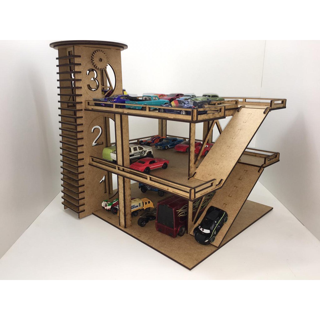 Garagem de carrinhos com elevador, garagem de carrinhos hotwheels, carrinhos, pista de carrinhos, brinquedos, brinquedo, MDF, diversão, brinquedo para meninos, criança, dia das crianças