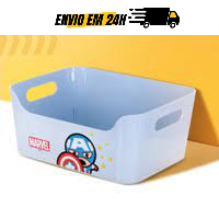 Caixa Organizadora Armário - MINISO - MARVEL - HOMEM ARANHA - HOMEM DE FERRO - Cesto Organizador Armário Gaveta Decorativo