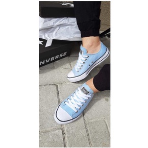 All Star Converse Cano Baixo Feminino Azul Bebe E Diversas Outras Cores Disponiveis Lona Shopee Brasil