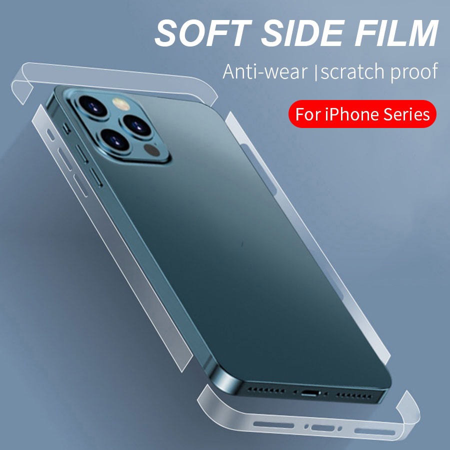 Película De Proteção Hd Fosca Borda Lateral Para iPhone 17 16 Pro Max 15 Plus 14 13 Mini 12 Pro Max