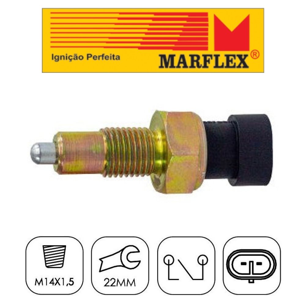 Interruptor Luz De Ré MARFLEX MFX7000 Fiat Uno Fiorino Palio Siena Strada Marea Fiat Tipo Tempra