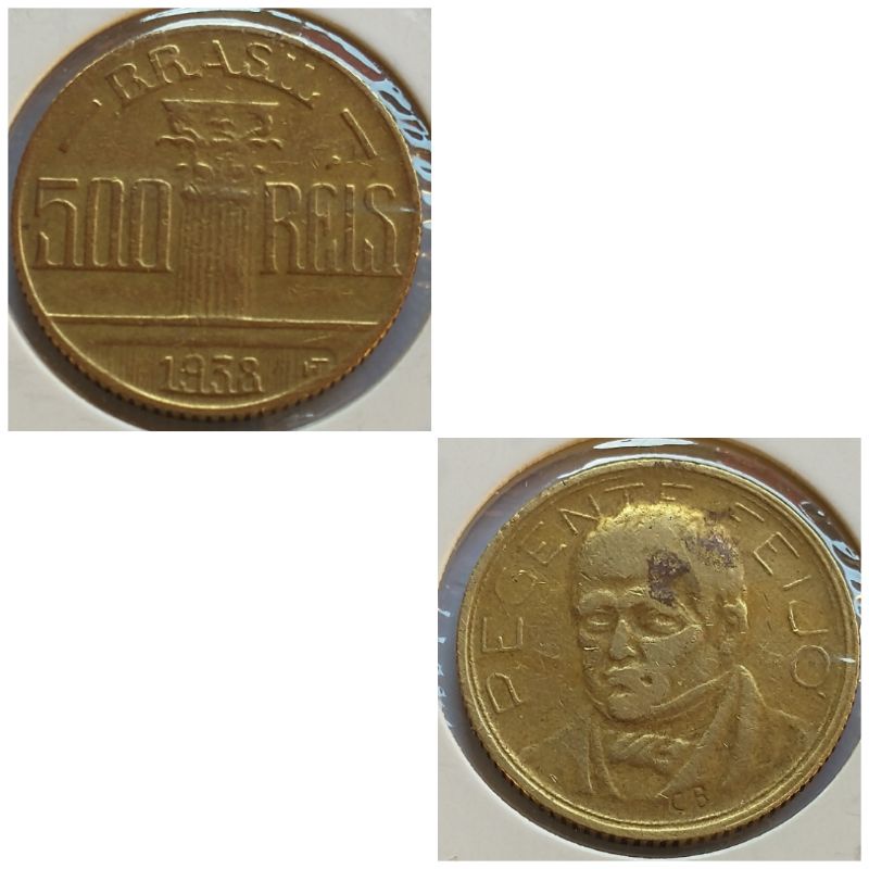 Moeda de 500 Reis,1938, série Brasileiro Ilustres.