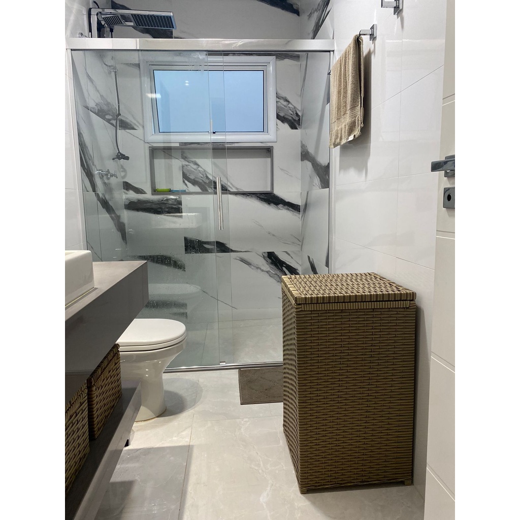 Roupeiro Cesto Roupa Suja Organizador 70 ltrs 35x35x60 FIBRA SINTÉTICA