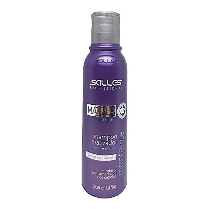 Shampoo Matizador Desamarelador Cabelo Branco Salles 300 Ml