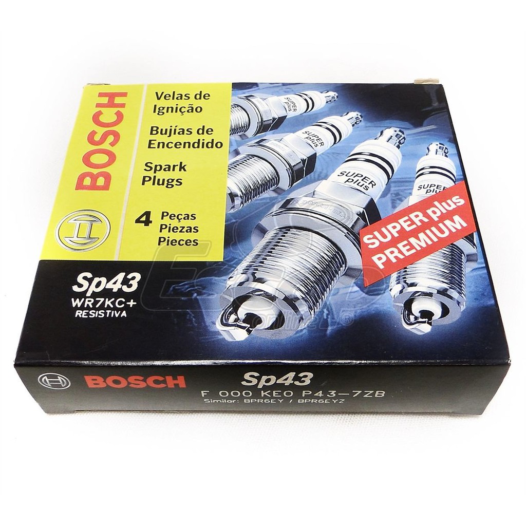 Jogo De Velas Bosch Fiat Sp 43 Palio Doblo Punto Strada Stilo Sp 43