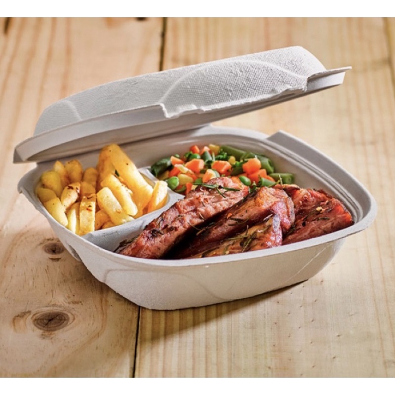 10un Embalagem Lancheira Térmica De Papel Biodegradável naturales 21x21x7 Para Mini Bolo e Hambúrguer darnel Q-1P em Oferta na Shopee