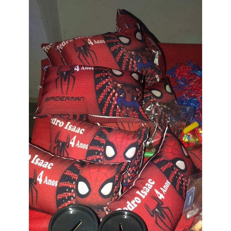 12 Mini Almofada Personalizada Homem Aranha 15x22