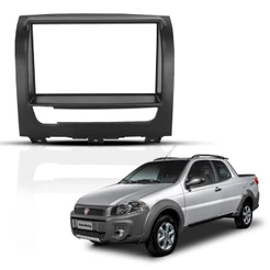 Moldura 7 Polegadas Central Painel 2 Din Fiat Strada Dvd Multimídia