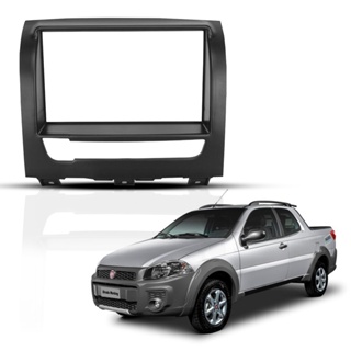 Moldura 7 Polegadas Central Painel 2 Din Fiat Strada Dvd Multimídia em Oferta na Shopee