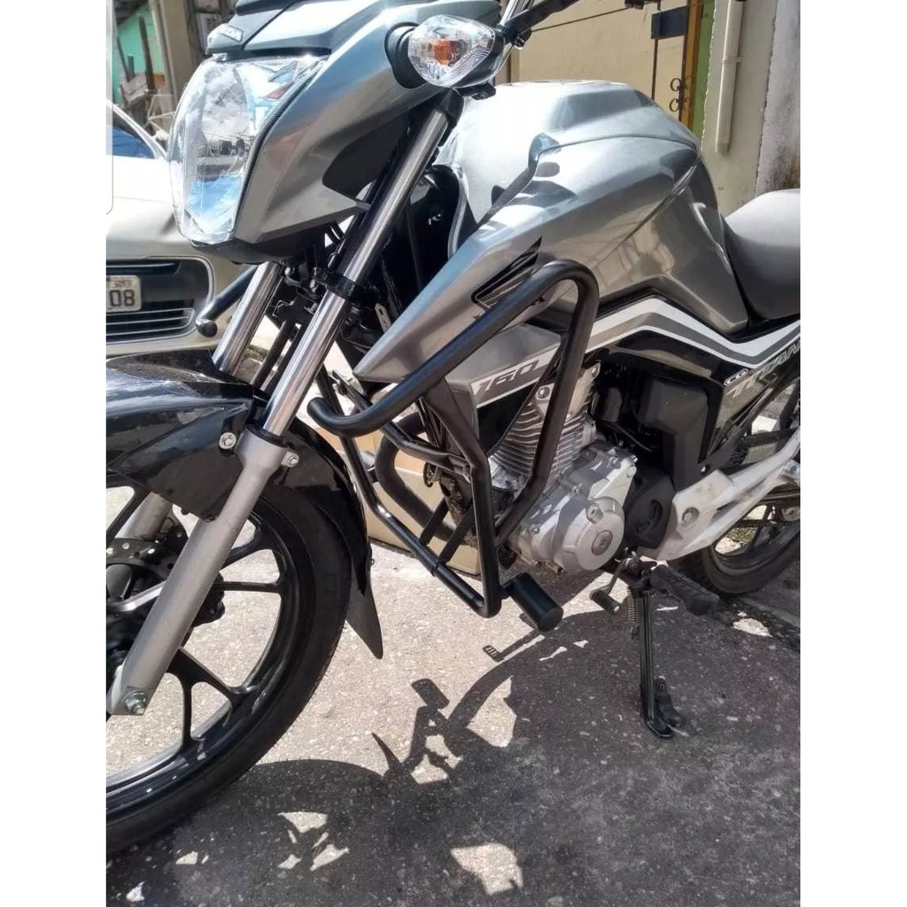 Protetor carenagem titan fan 160 2016 a 2020 preto fosco