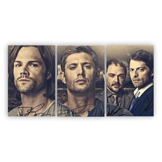 Kit Quadro Placas Decorativas Hall/Sala/Quarto Série Supernatural 3 Pçs ref21