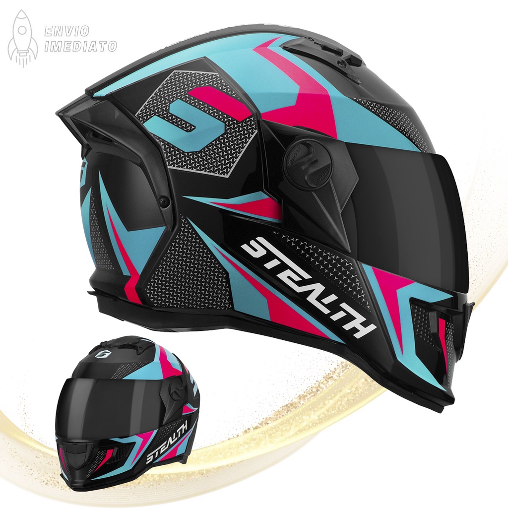 Capacete Fechado de Moto Pro Tork Stealth Solid - Preto