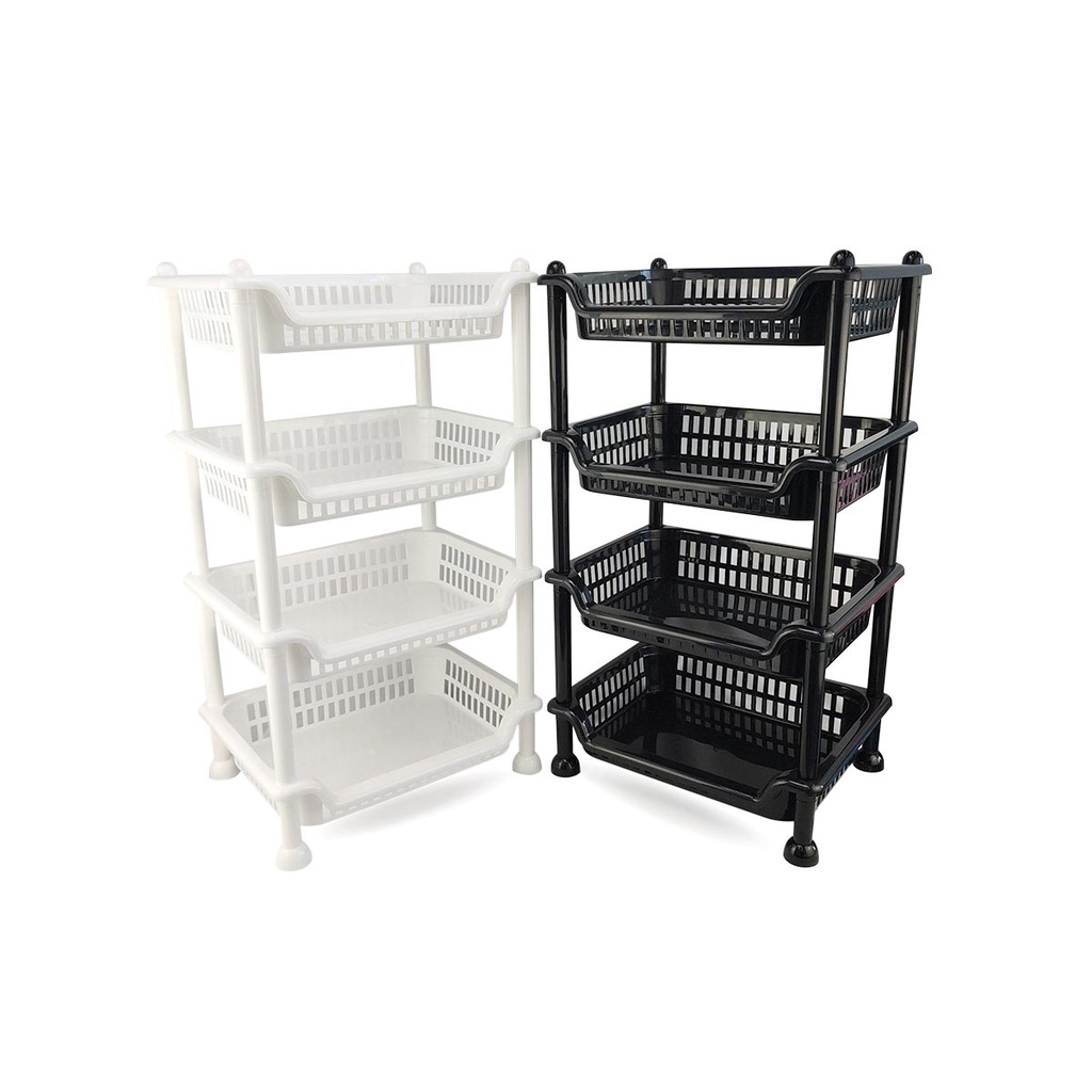 Prateleira Estante Fruteira Plástico Modular Multiuso 4 Andares Nitron Para Cozinha Lavanderia