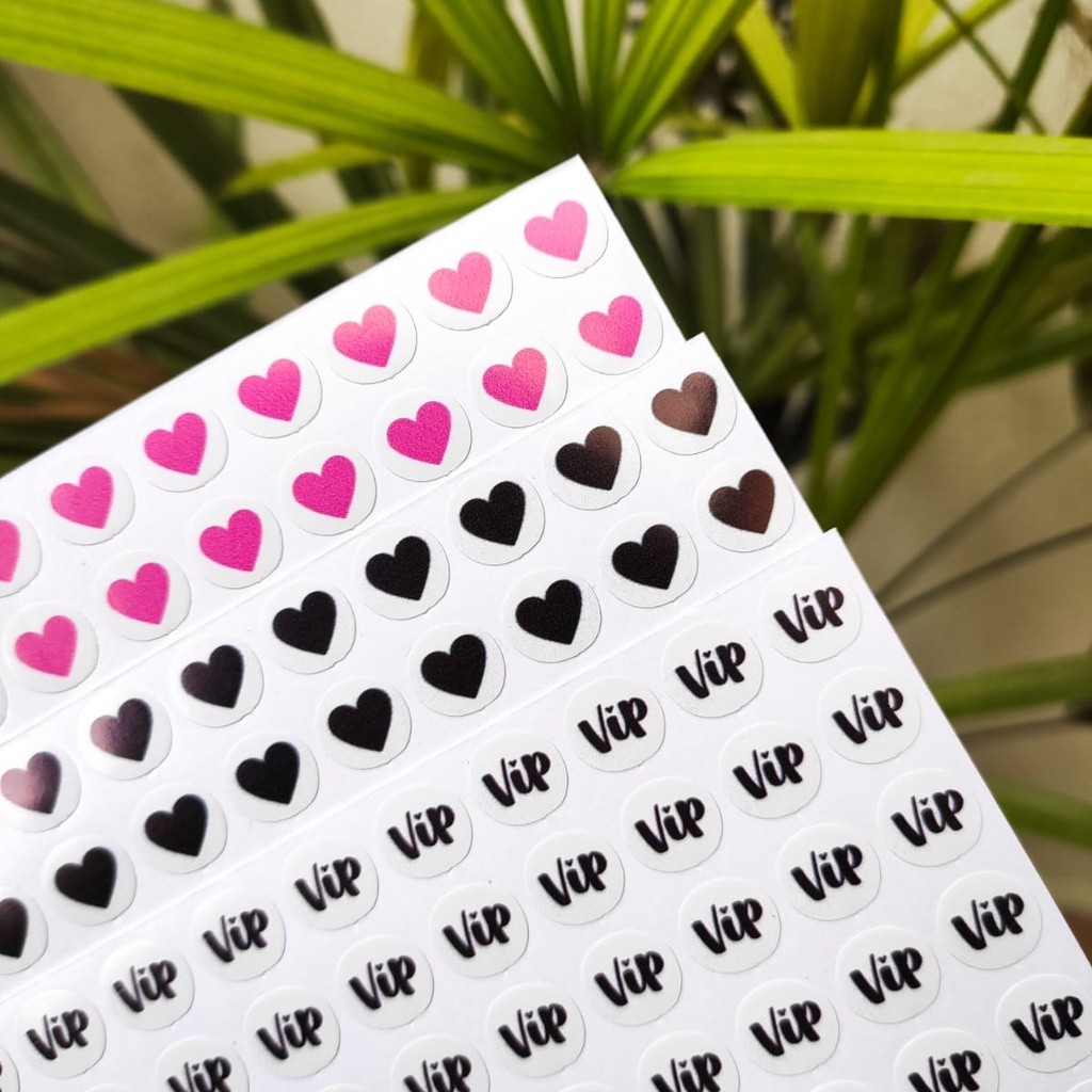 Adesivo 1x1 para Cartão Fidelidade e Cartão Vip - 120 unidades em Oferta na Shopee