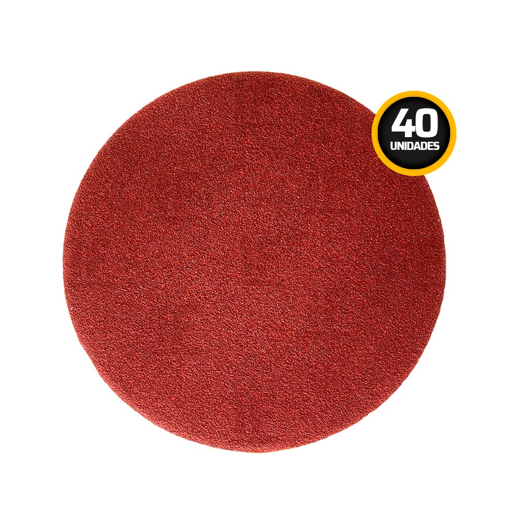 Disco de lixa velcro, pluma, hookit, rokit 125mm para ferro e madeira com 40 unidades em Oferta na Shopee