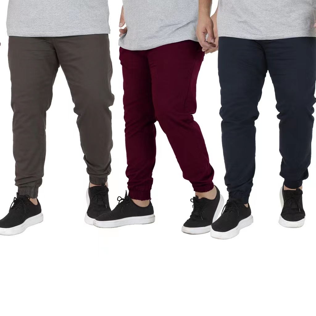 masculinas/feminina calÇas sarja jogger plus size extra grande  g1 g2 g3 g4 colorido em Oferta na Shopee