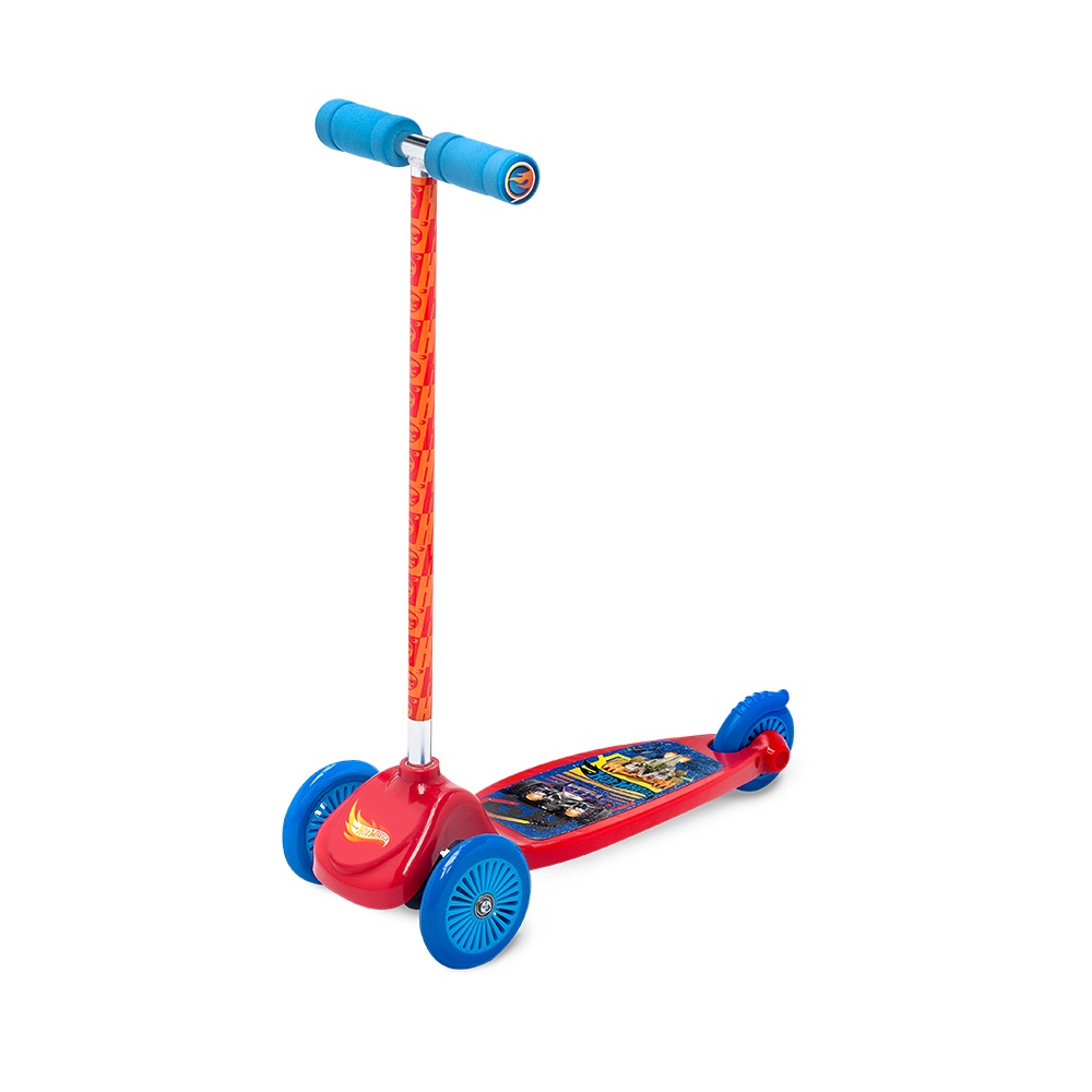 Patinete Hot Wheels Vermelho 3 Rodas Alumínio - F0055-1 FUN - Hobbies & Collections