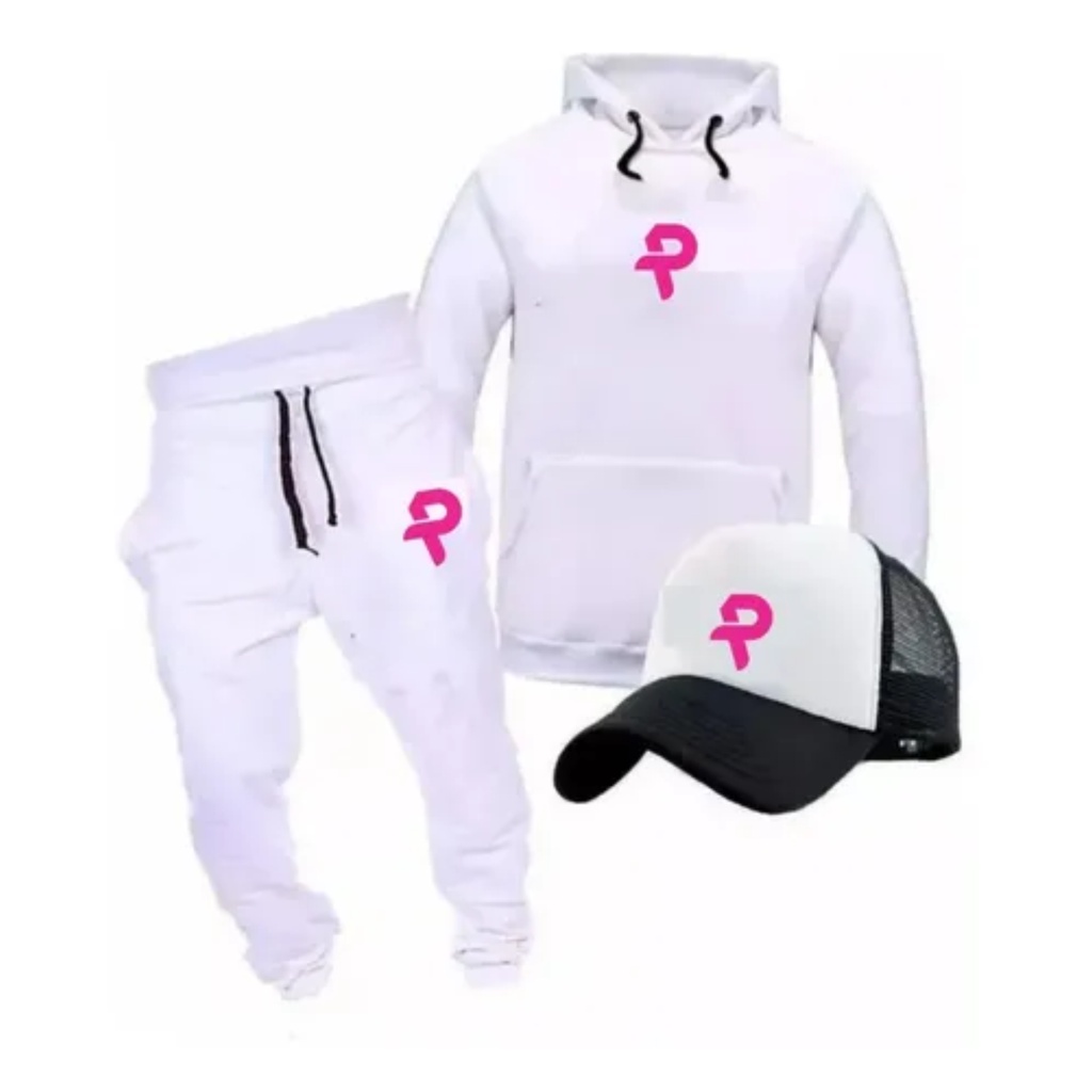 Kit Blusa Conjunto Moletom Bone Calça Esporte Academia Top