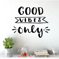 Adesivo De Parede Decorativo Good Vibes Only