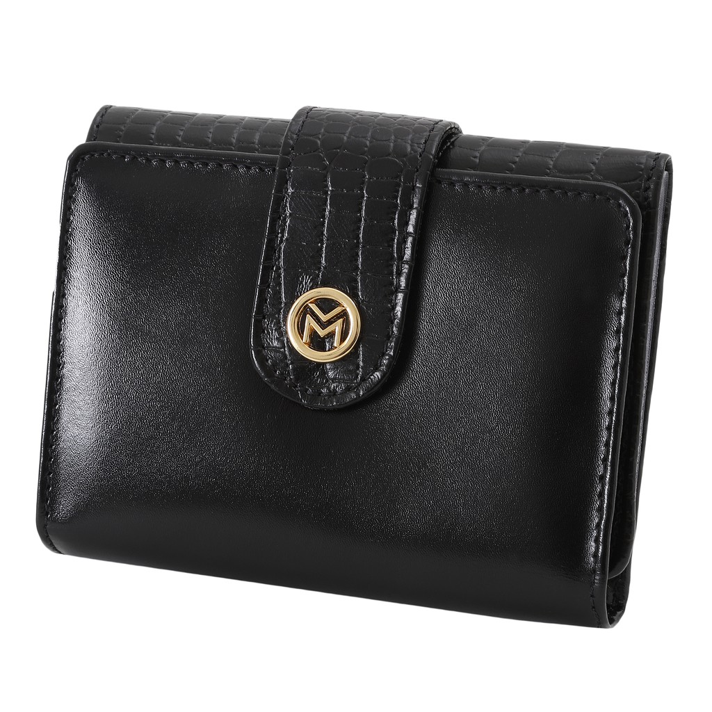 Carteira Feminina Couro Legítimo Mariart Espelho Fechamento Botão 304