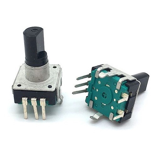 Potenciômetro Encoder EC12 Rotativo 5 terminais com chave
