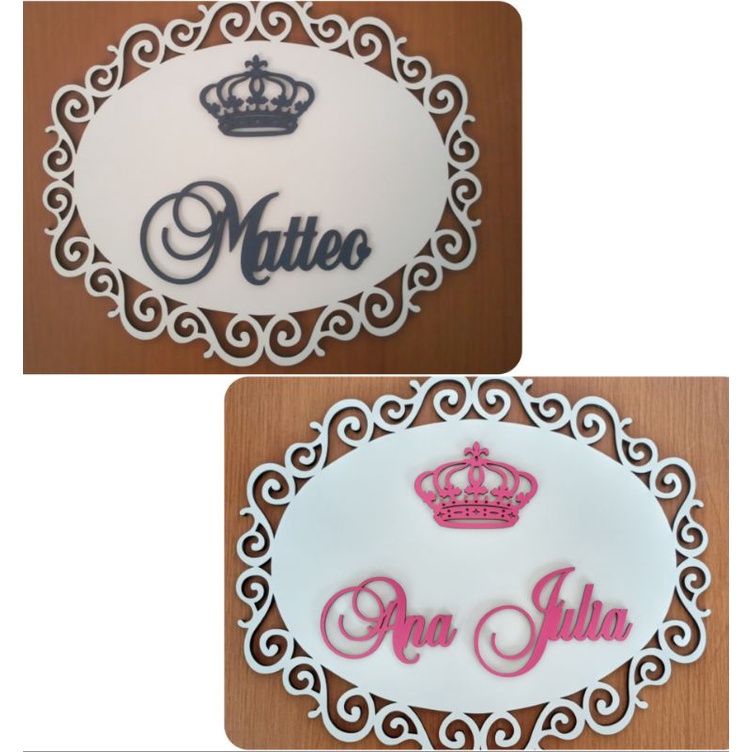 2x Porta Maternidade Guirlanda-mdf Menina/Menino *mimo*