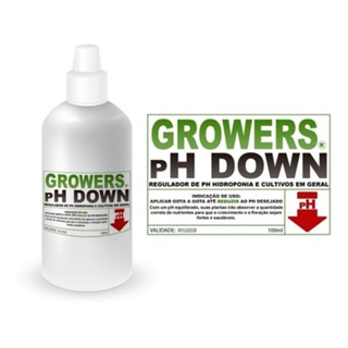 Regulador Ph Down Grow Cultivo Hidroponia 100 Ml Diminuir Ph em Oferta na Shopee