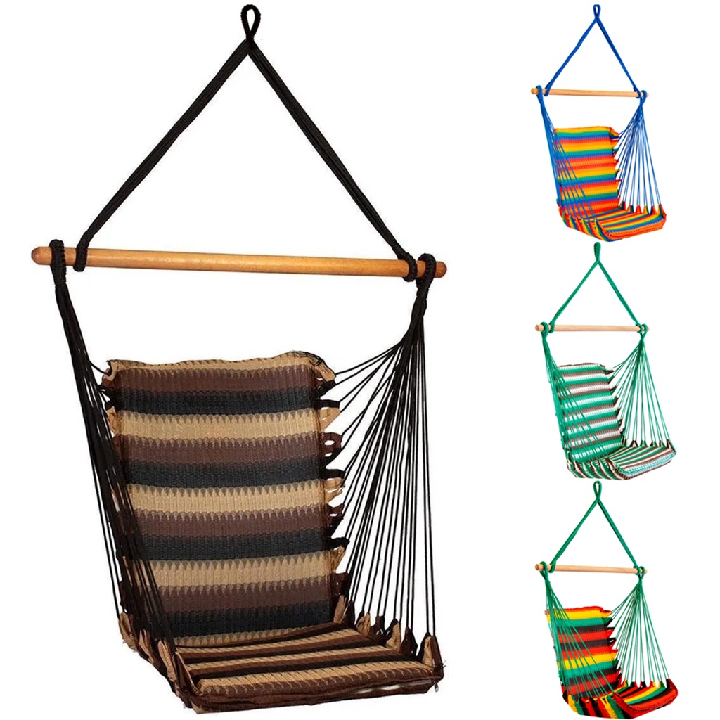 Rede Cadeira Balanco Nylon Resistente a Sol/Chuva Colorida Teto Estofada Praia Piscina Varias Cores em Oferta na Shopee