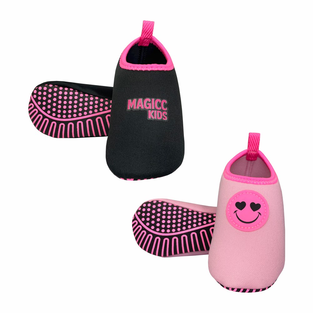 Kit Infantil Sapatilha Menina Antiderrapante Macia Meia Conforto Calce Fácil Magicc S100/S105