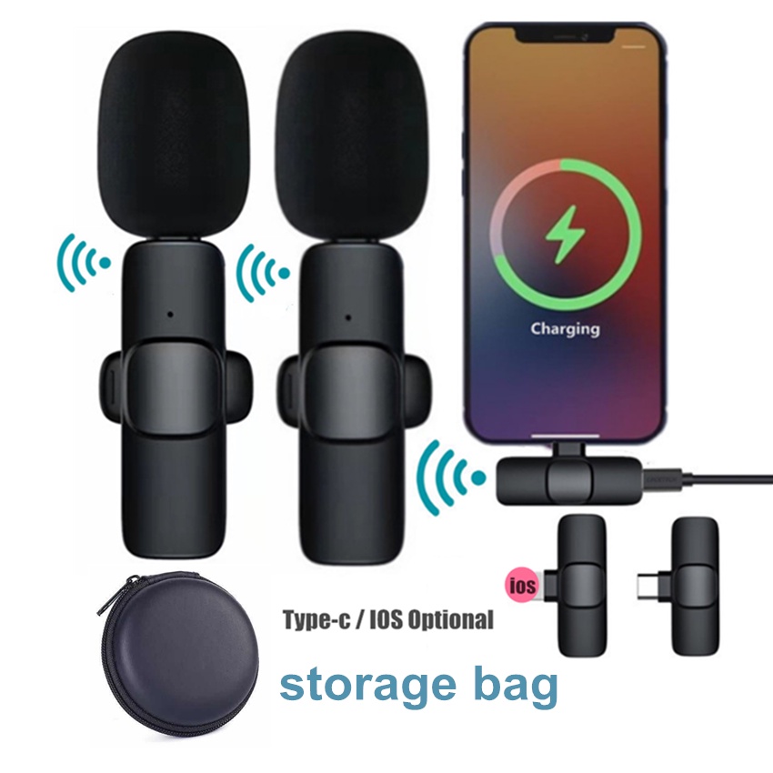 Mini Wireless Lavalier Microphone Noise Reduction Live Interview